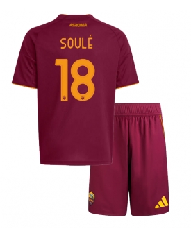 Billige Fotballdrakt AS Roma Matias Soule #18 Replika Hjemmedraktsett Barn 2025-26 Kortermet (med bukser)